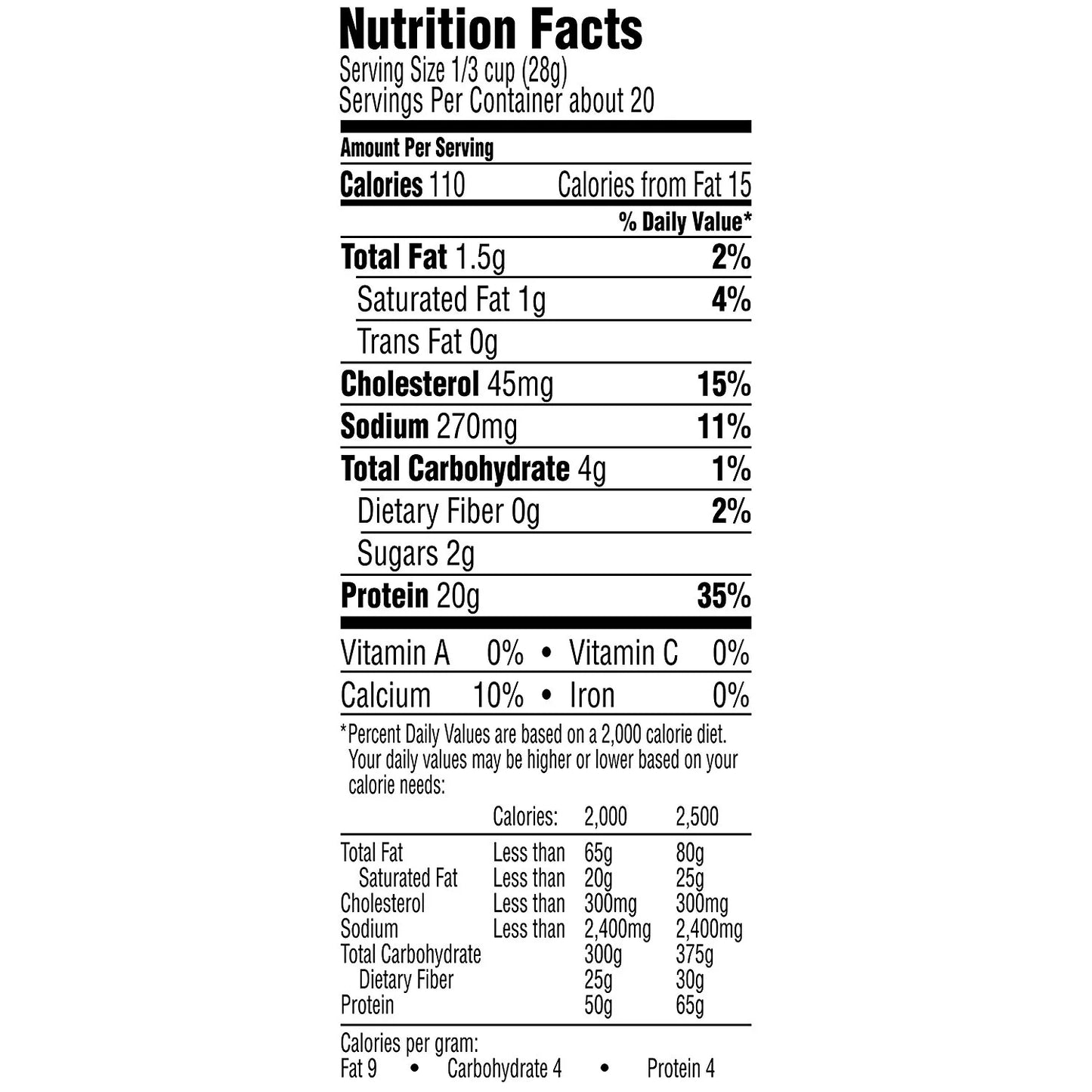 Whey Protein Powder, Vanilla, 19.7 Oz, 1 Count